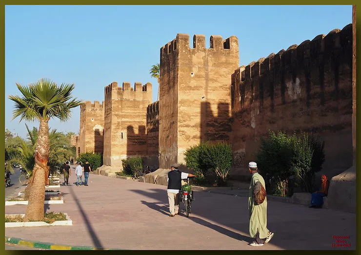 Historic ramparts of Taroudant in Morocco.
