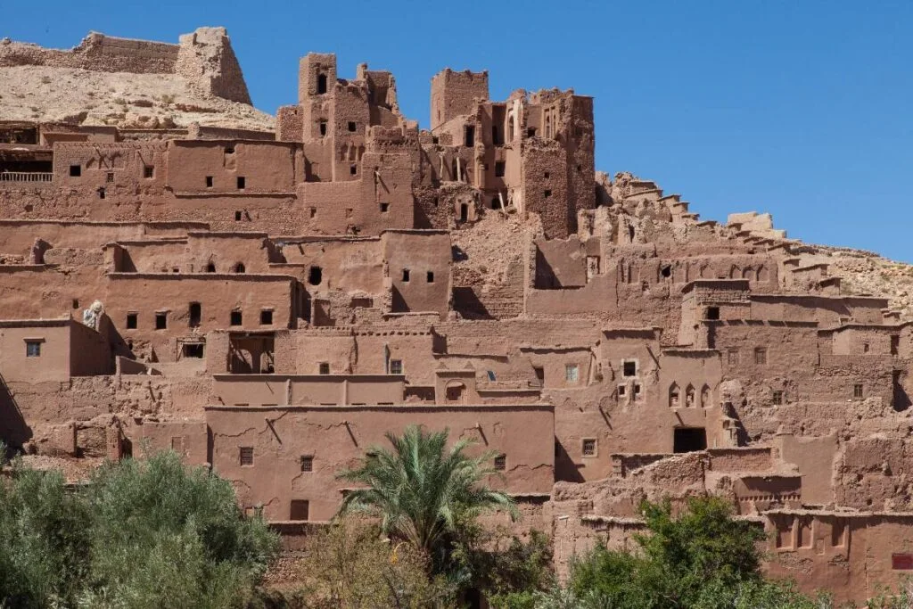 View of Ait Ben Haddou, the famous UNESCO kasbah near Ouarzazate in Morocco