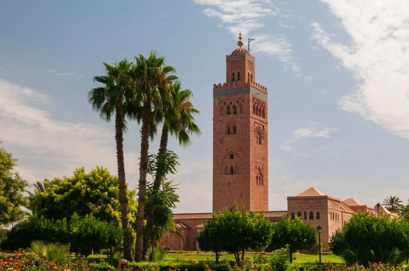 Koutoubia Minaret in Marrakech during a Morocco city tour